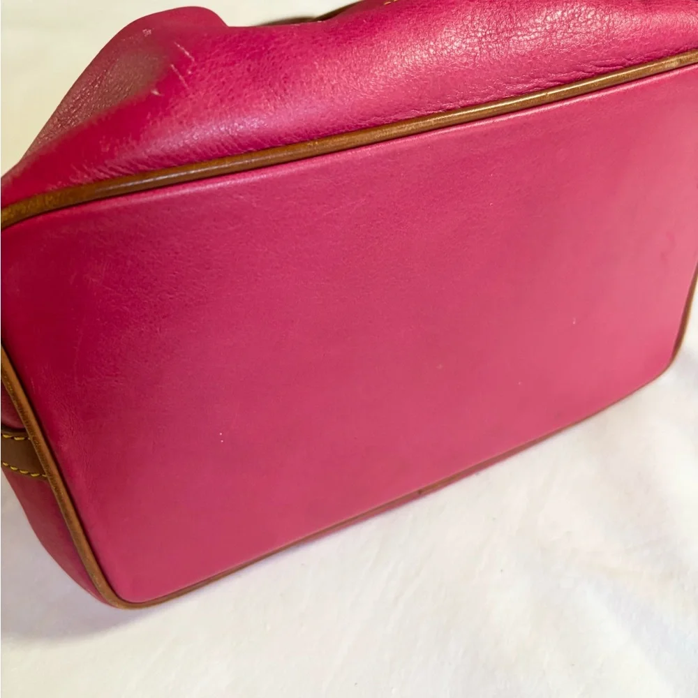 Dooney & Bourke red and Brown vintage bucket Bag